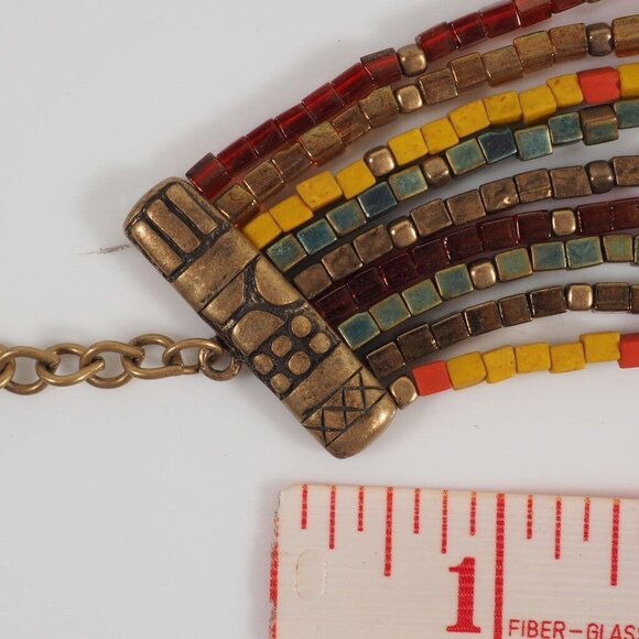 Chicos Multicolor Beaded Necklace With Chain Closure - Picture 7 of 9